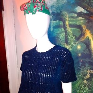 Vintage Northern Reflections Knit Short Sleeve Sweater top